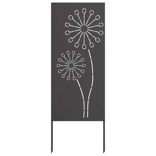 Garden Privacy Screen Black 50 x 140 cm Cold-rolled steel