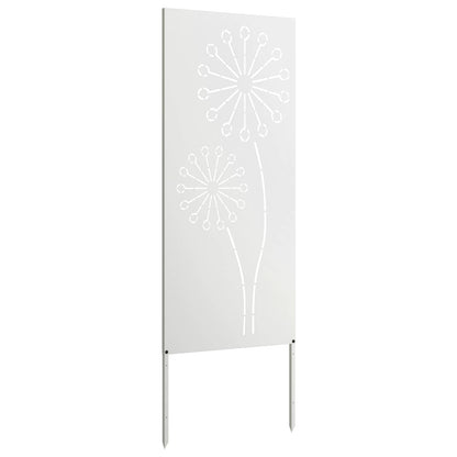 Garden Privacy Screen White 50 x 140 cm Cold-rolled steel