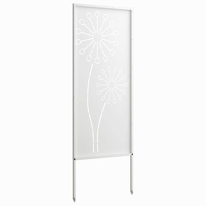Garden Privacy Screen White 50 x 140 cm Cold-rolled steel