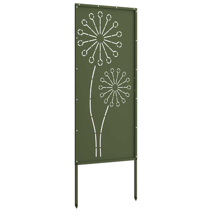 Garden Privacy Screen Olive green 50 x 140 cm Cold-rolled steel