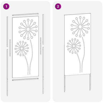 Garden Privacy Screen Silver 50 x 140 cm Stainless steel