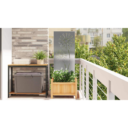 Garden Privacy Screen Silver 50 x 140 cm Stainless steel