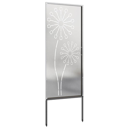 Garden Privacy Screen Silver 50 x 140 cm Stainless steel