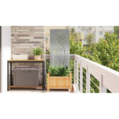 Garden Privacy Screen Silver 50 x 140 cm Galvanised steel
