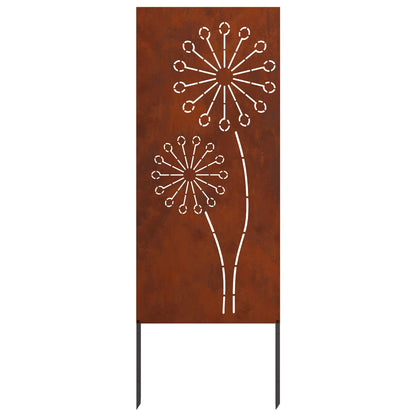 Garden Privacy Screen Rusty 50 x 140 cm Weathering Steel