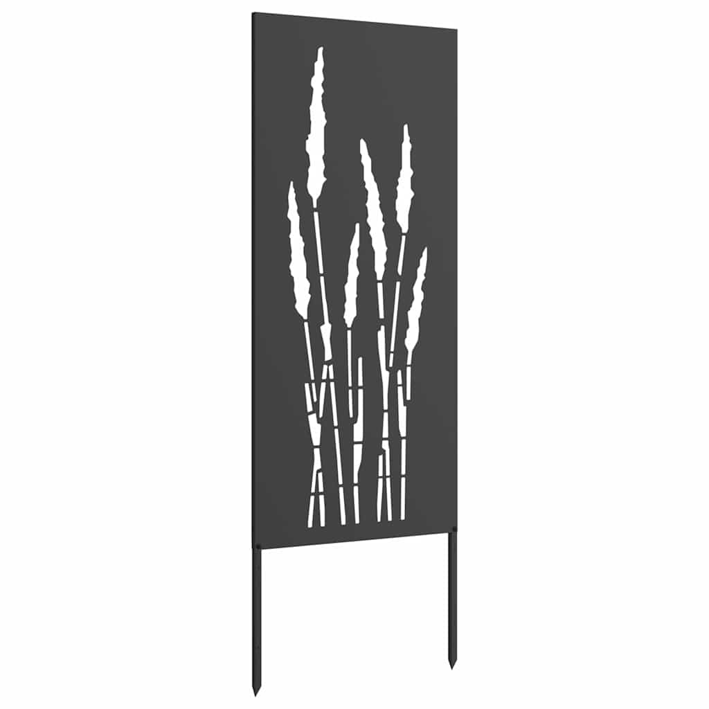Garden Privacy Screen Black 50 x 140 cm Cold-rolled steel