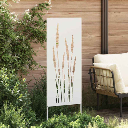 Garden Privacy Screen White 50 x 140 cm Cold-rolled steel