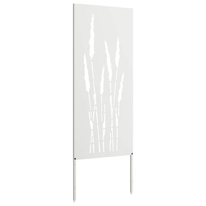 Garden Privacy Screen White 50 x 140 cm Cold-rolled steel