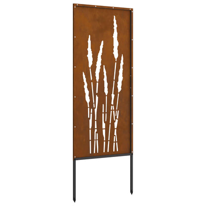 Garden Privacy Screen Floral Rusty 50 x 140 cm Weathering Steel
