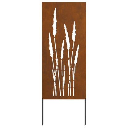 Garden Privacy Screen Floral Rusty 50 x 140 cm Weathering Steel