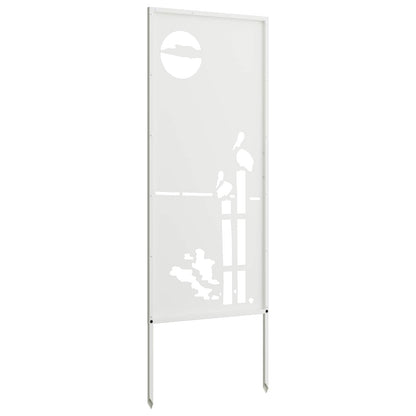 Garden Privacy Screen White 50 x 140 cm Cold-rolled steel