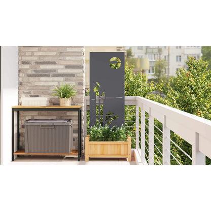 Garden Privacy Screen Anthracite 50 x 140 cm Cold-rolled steel