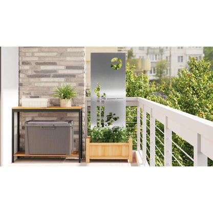 Garden Privacy Screen Silver 50 x 140 cm Stainless steel