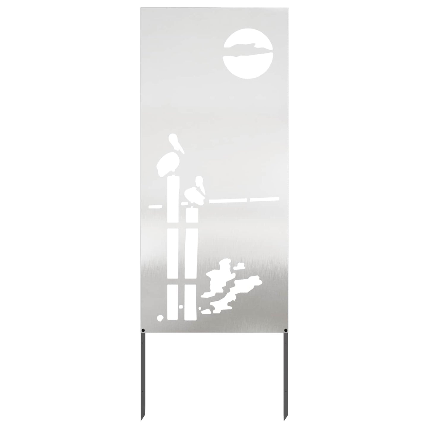 Garden Privacy Screen Silver 50 x 140 cm Stainless steel