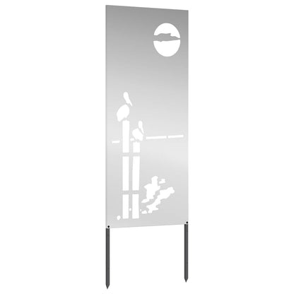 Garden Privacy Screen Silver 50 x 140 cm Galvanised steel