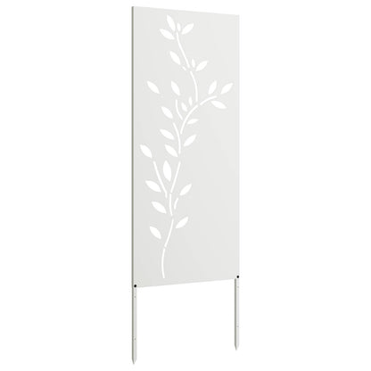 Garden Privacy Screen White 50 x 140 cm Cold-rolled steel