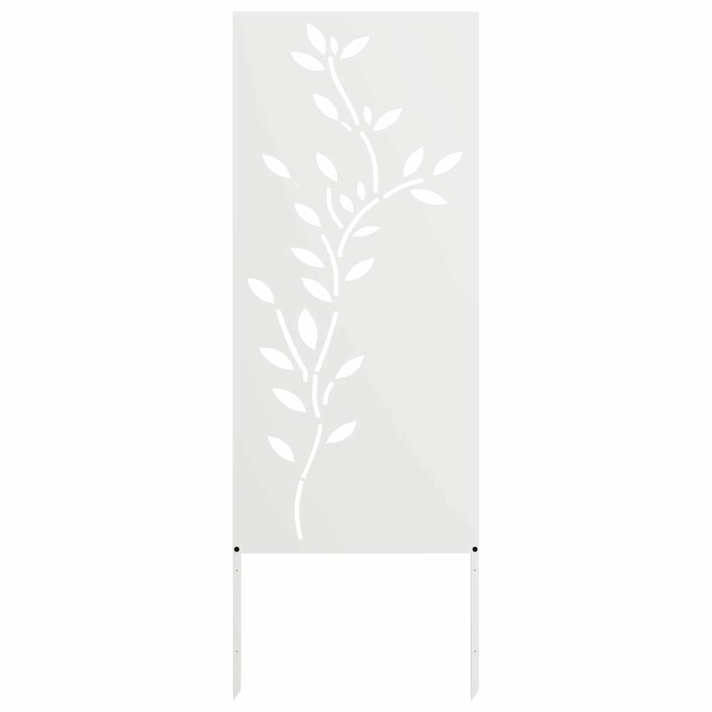 Garden Privacy Screen White 50 x 140 cm Cold-rolled steel