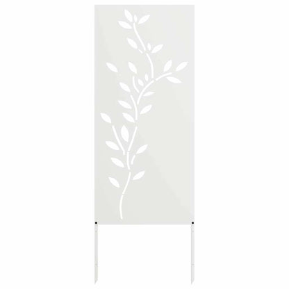 Garden Privacy Screen White 50 x 140 cm Cold-rolled steel