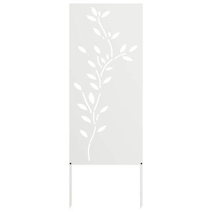 Garden Privacy Screen White 50 x 140 cm Cold-rolled steel