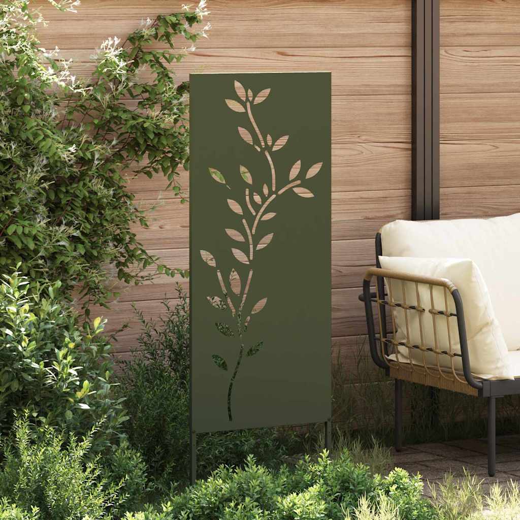 Garden Privacy Screen Olive green 50 x 140 cm Cold-rolled steel