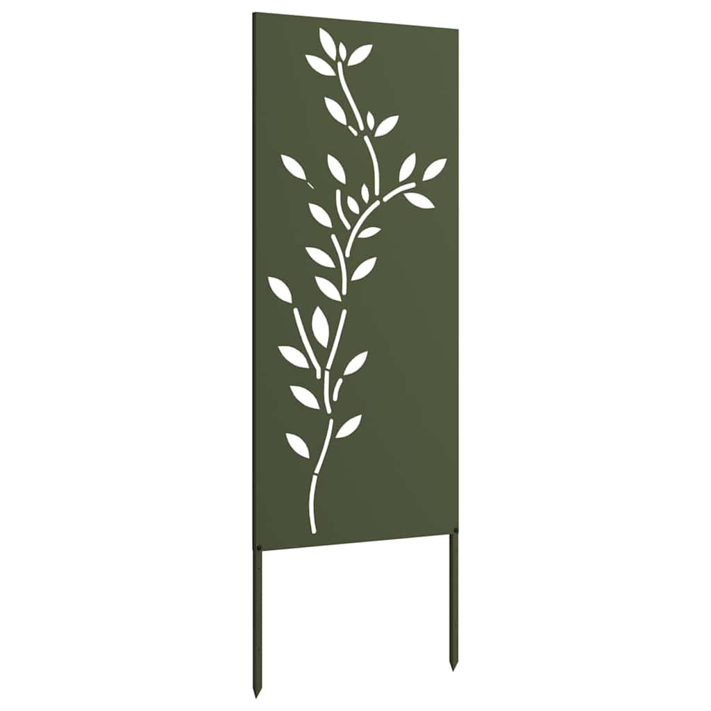 Garden Privacy Screen Olive green 50 x 140 cm Cold-rolled steel