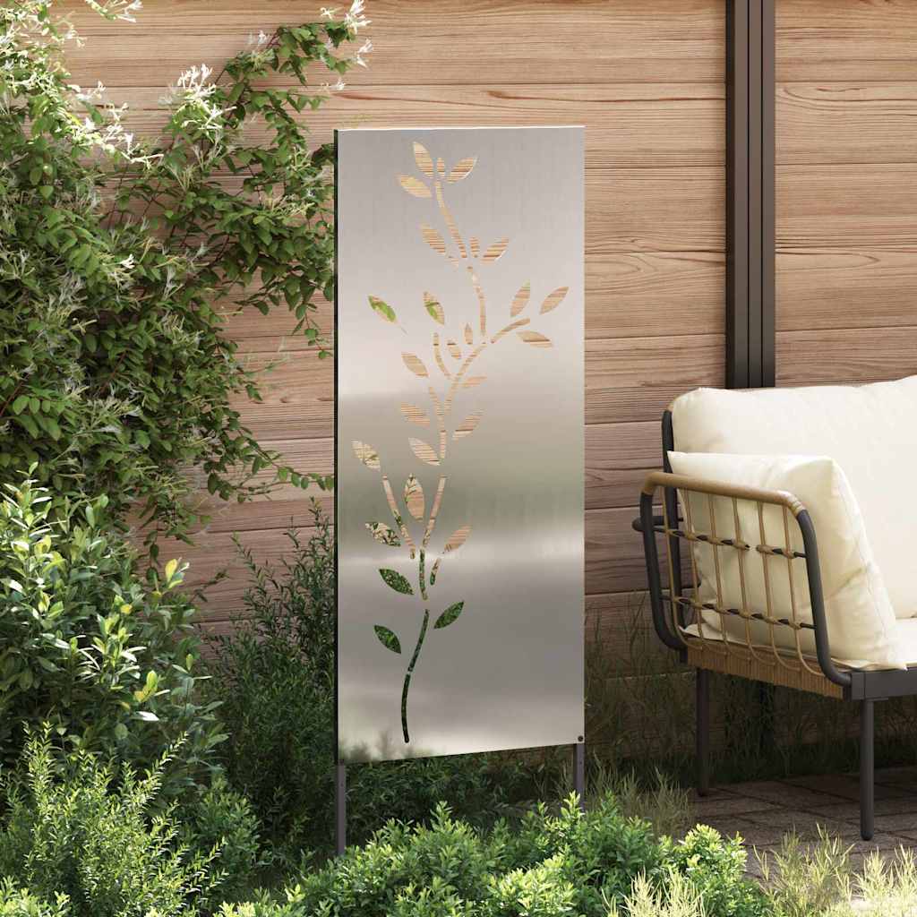 Garden Privacy Screen Silver 50 x 140 cm Galvanised steel