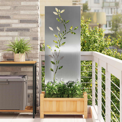 Garden Privacy Screen Silver 50 x 140 cm Galvanised steel