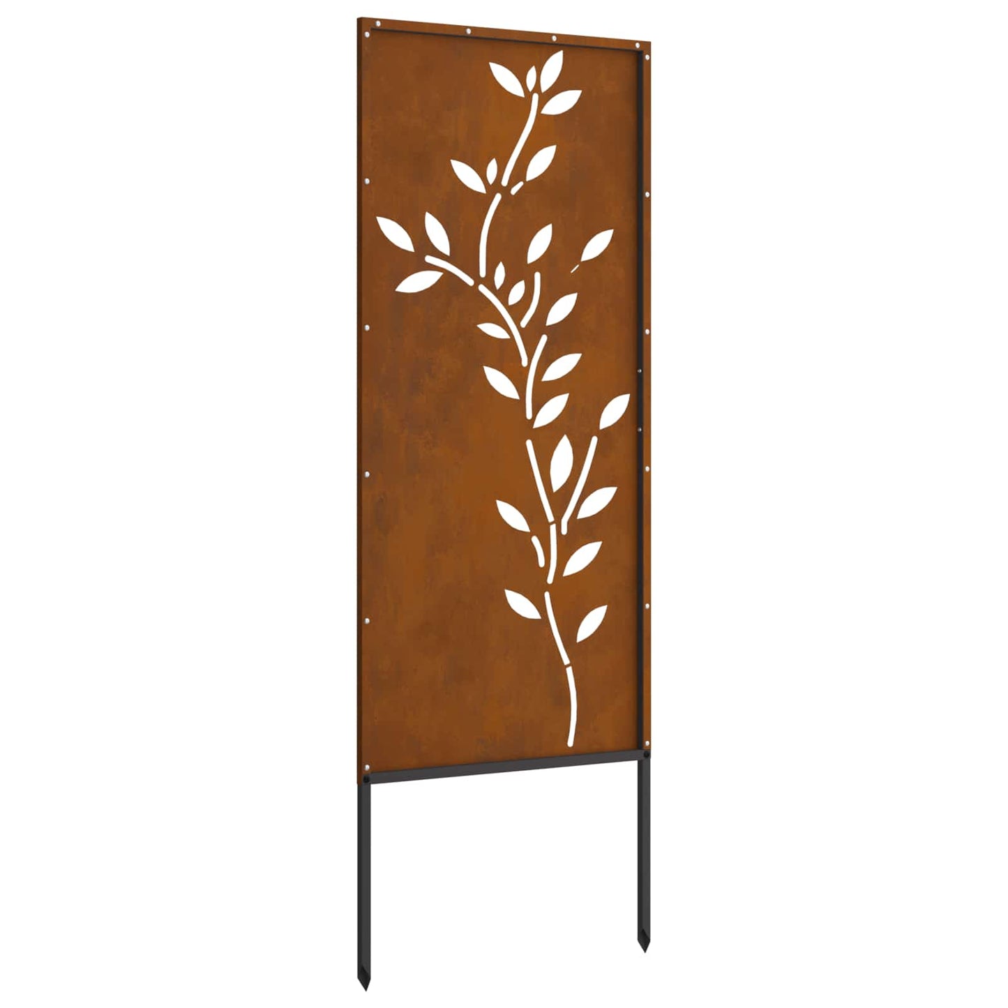 Garden Privacy Screen Floral Rusty 50 x 140 cm Weathering Steel