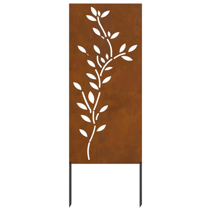 Garden Privacy Screen Floral Rusty 50 x 140 cm Weathering Steel