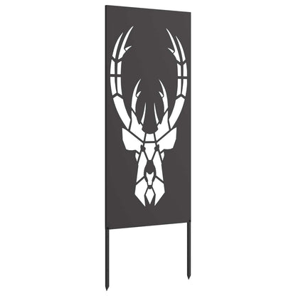 Garden Privacy Screen Black 50 x 140 cm Cold-rolled steel