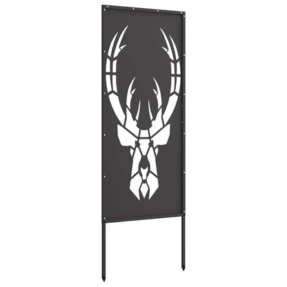Garden Privacy Screen Black 50 x 140 cm Cold-rolled steel