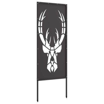 Garden Privacy Screen Black 50 x 140 cm Cold-rolled steel