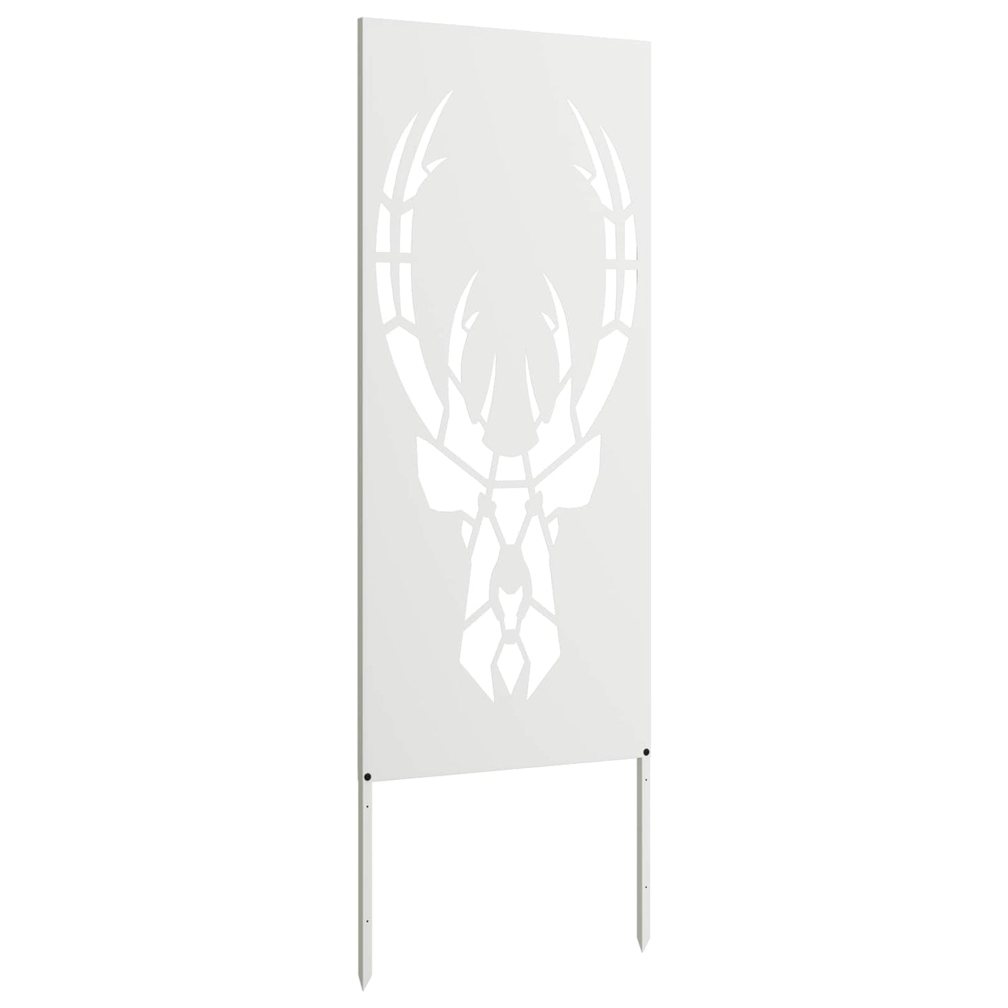Garden Privacy Screen White 50 x 140 cm Cold-rolled steel