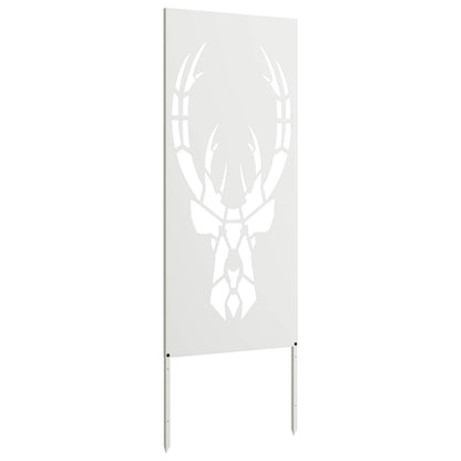 Garden Privacy Screen White 50 x 140 cm Cold-rolled steel