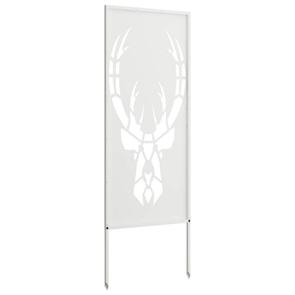 Garden Privacy Screen White 50 x 140 cm Cold-rolled steel