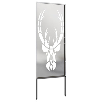 Garden Privacy Screen Silver 50 x 140 cm Stainless steel