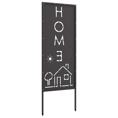 Garden Privacy Screen Black 50 x 140 cm Cold-rolled steel