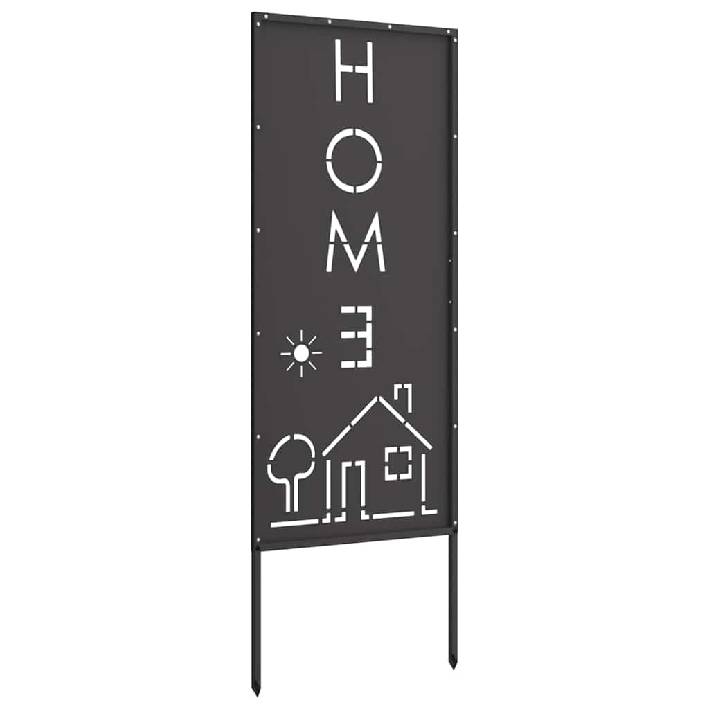 Garden Privacy Screen Black 50 x 140 cm Cold-rolled steel