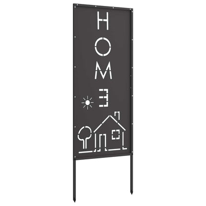 Garden Privacy Screen Black 50 x 140 cm Cold-rolled steel