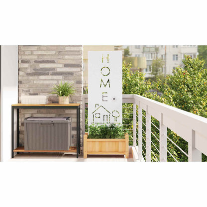 Garden Privacy Screen White 50 x 140 cm Cold-rolled steel