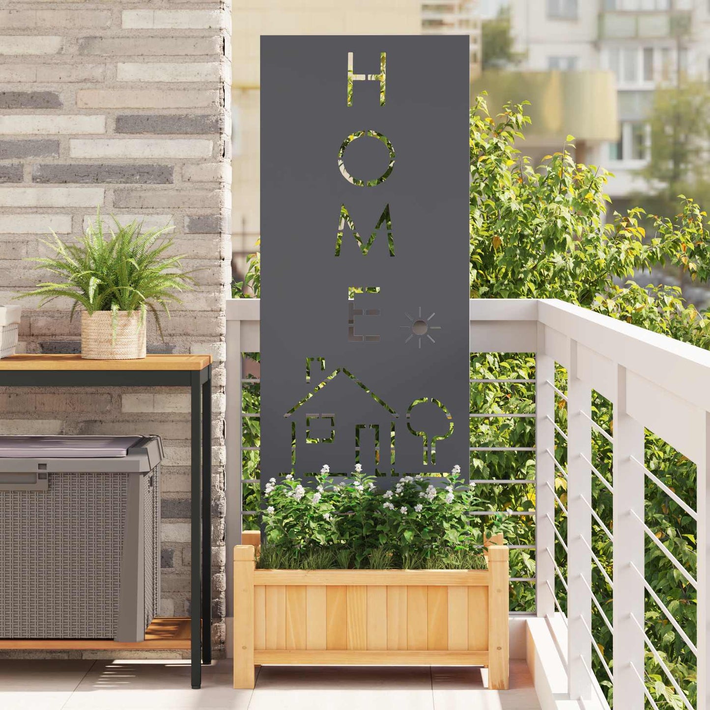 Garden Privacy Screen Anthracite 50 x 140 cm Cold-rolled steel