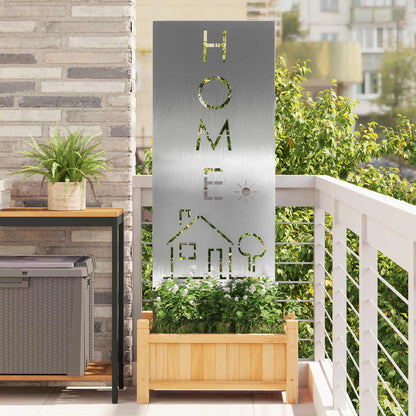Garden Privacy Screen Silver 50 x 140 cm Stainless steel