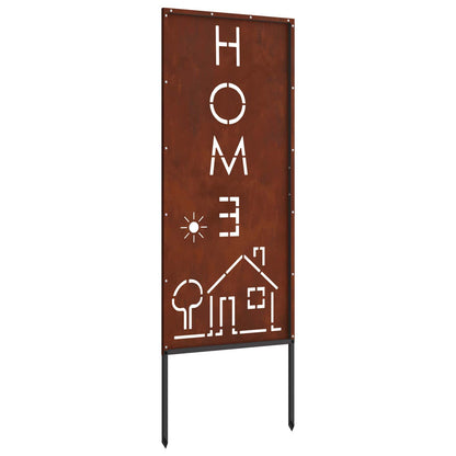Garden Privacy Screen Rusty 50 x 140 cm Weathering Steel