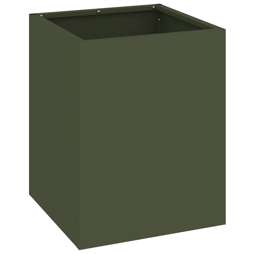 Garden Planter Olive Green 32 x 32 x 40 cm Cold-rolled Steel