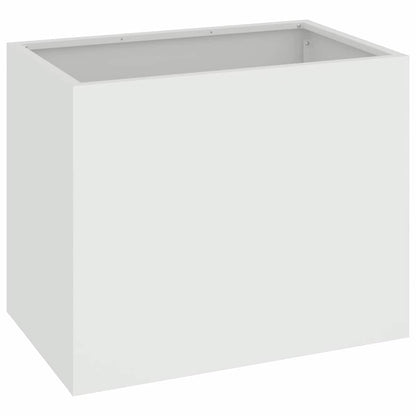 Garden Planter White 50 x 32 x 40 cm Cold-rolled Steel