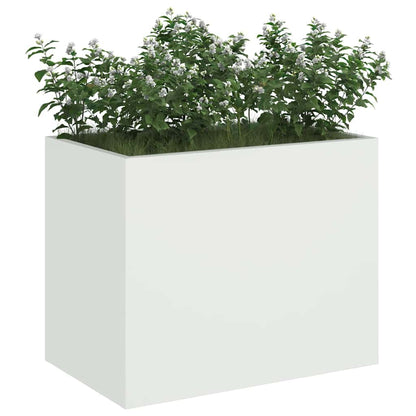 Garden Planter White 50 x 32 x 40 cm Cold-rolled Steel