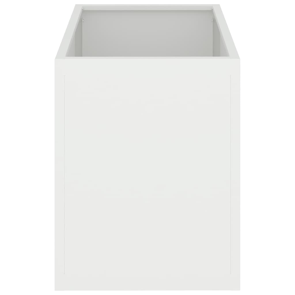 Garden Planter White 50 x 32 x 40 cm Cold-rolled Steel
