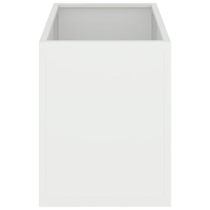 Garden Planter White 50 x 32 x 40 cm Cold-rolled Steel
