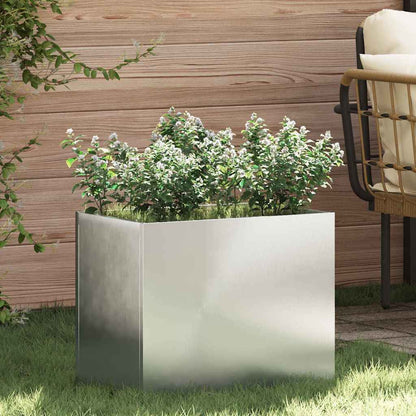 Garden Planter Galvanised Steel 50 x 32 x 40 cm