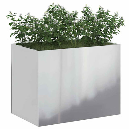 Garden Planter Galvanised Steel 50 x 32 x 40 cm